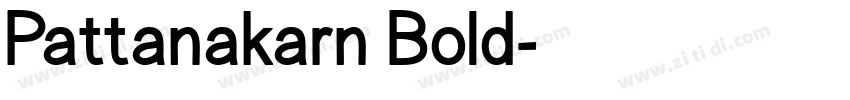Pattanakarn Bold字体转换